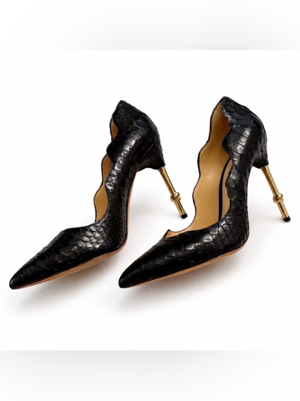 Alexandre Birman Wave Python heels black size 37